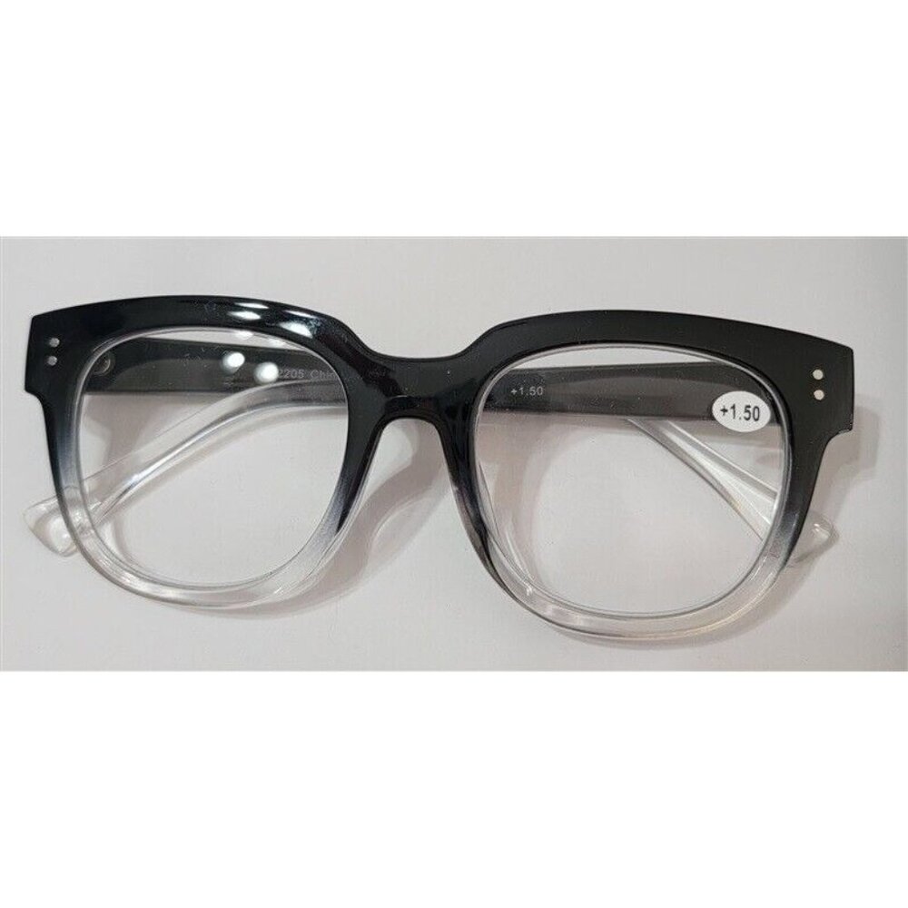 NWT EyeKepper Black Ombre 1.5 Cat Eye Thick Reading Nerd Glasses 117210
